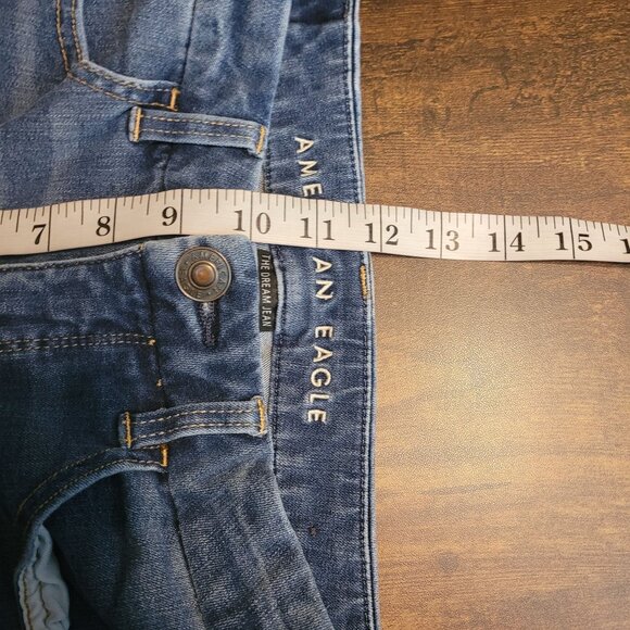 American Eagle Jeans 6 R Dream Jean Hi Rise Curvy Tummy Control Ripped Stretch - Picture 10 of 12